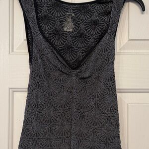 BKE Black Textured V-Neck Tank